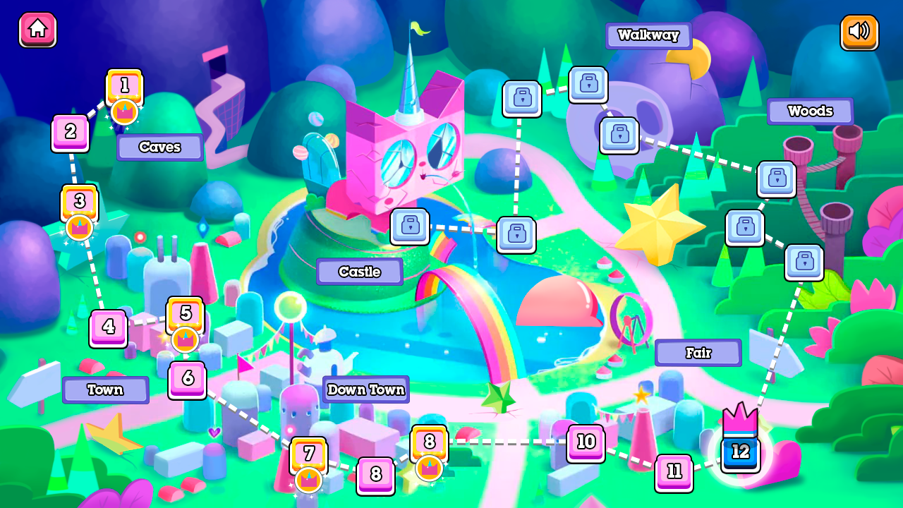 Level Select Unikitty Save the Kingdom